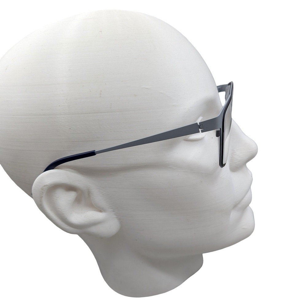 Bevel Sergey 6530 BGDB Eyeglasses Titanium Square Frames Matte Grey Blue Japan - Picture 2 of 5